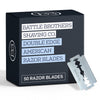 Made in U.S.A. Double Edge Razor Blades - Pack of 50 by Battle Brothers Shaving Co.