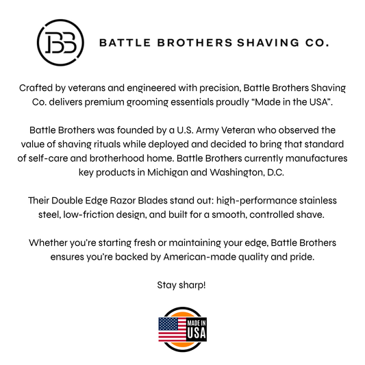 Synthetic White Shaving Brush by Battle Brothers Shaving Co.