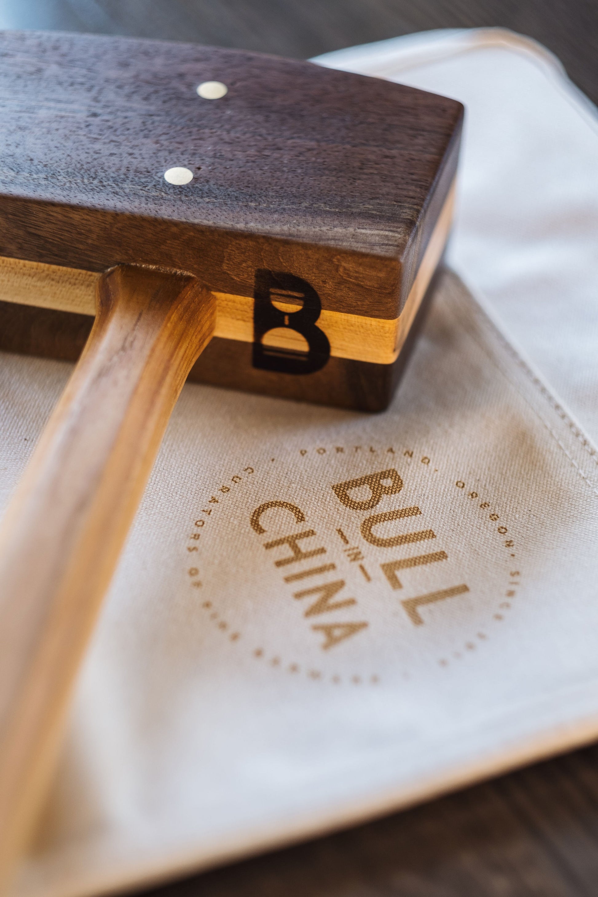 Handmade Black Walnut Ice Mallet by Bull In China Originals