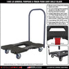 SNAP-LOC 1,200 lb General Purpose E-Track Push Cart Dolly Black by SNAP-LOC CARGO CONTROL