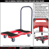 SNAP-LOC 1,200 lb General Purpose E-Track Push Cart Dolly Red by SNAP-LOC CARGO CONTROL