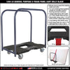 SNAP-LOC 1,200 lb General Purpose E-Track Panel Cart Dolly Black by SNAP-LOC CARGO CONTROL