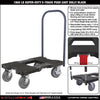 SNAP-LOC 1,800 lb Super-Duty E-Track Push Cart Dolly Black by SNAP-LOC CARGO CONTROL