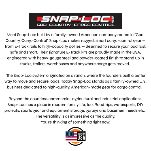 SNAP-LOC 1,600 lb Extreme-Duty Black-Ops E-Track Push Cart Dolly by SNAP-LOC CARGO CONTROL