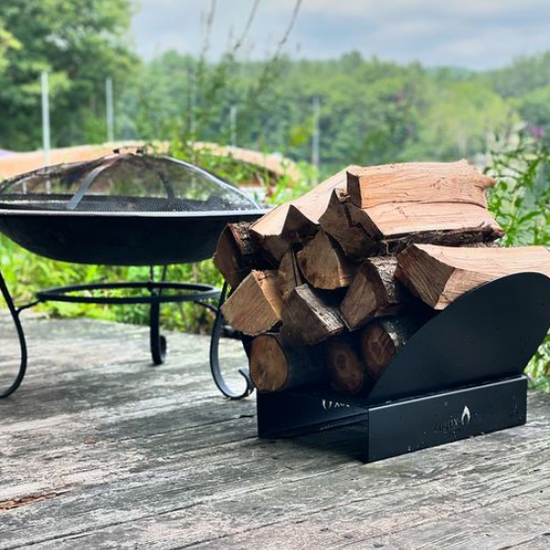 Hearth Bin Adjustable Firewood Rack.