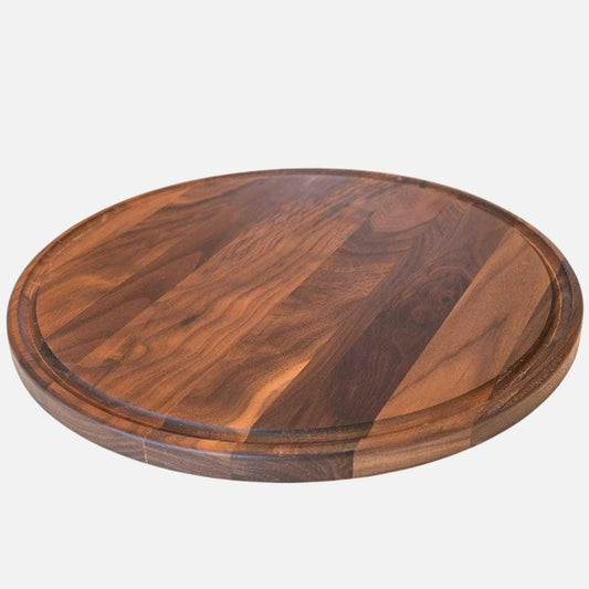 Large Round Walnut Wood Charcuterie Board by Virginia Boys Kitchens